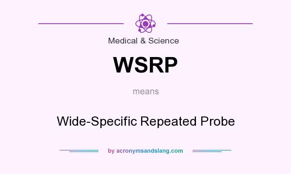 What does WSRP mean? It stands for Wide-Specific Repeated Probe