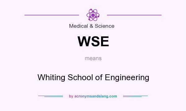 What does WSE mean? It stands for Whiting School of Engineering