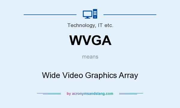 What does WVGA mean? It stands for Wide Video Graphics Array