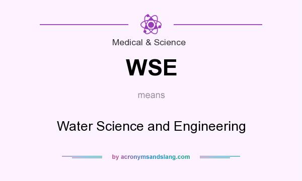 What does WSE mean? It stands for Water Science and Engineering