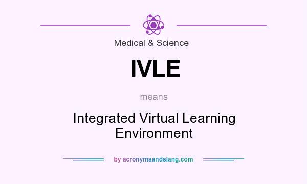What does IVLE mean? It stands for Integrated Virtual Learning Environment