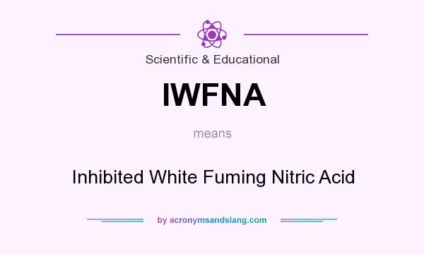 What does IWFNA mean? It stands for Inhibited White Fuming Nitric Acid