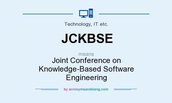 What does JCKBSE mean? It stands for Joint Conference on Knowledge-Based Software Engineering