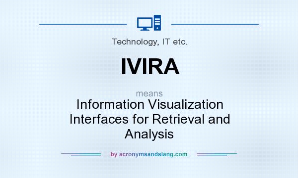 What does IVIRA mean? It stands for Information Visualization Interfaces for Retrieval and Analysis