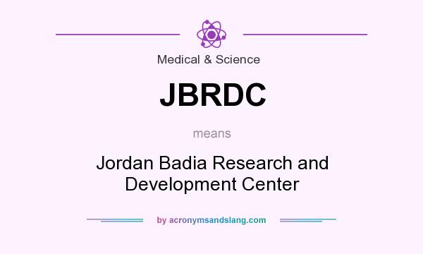 What does JBRDC mean? It stands for Jordan Badia Research and Development Center