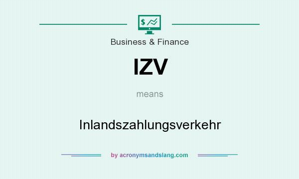 What does IZV mean? It stands for Inlandszahlungsverkehr