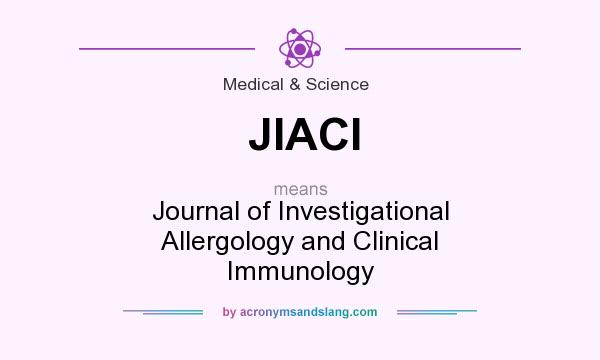 What does JIACI mean? It stands for Journal of Investigational Allergology and Clinical Immunology