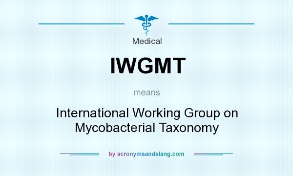 What does IWGMT mean? It stands for International Working Group on Mycobacterial Taxonomy
