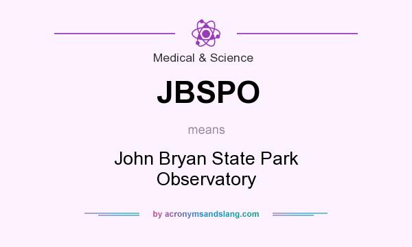What does JBSPO mean? It stands for John Bryan State Park Observatory