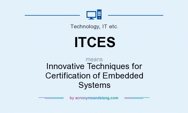 What does ITCES mean? It stands for Innovative Techniques for Certification of Embedded Systems