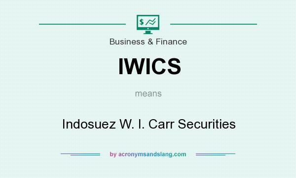 What does IWICS mean? It stands for Indosuez W. I. Carr Securities