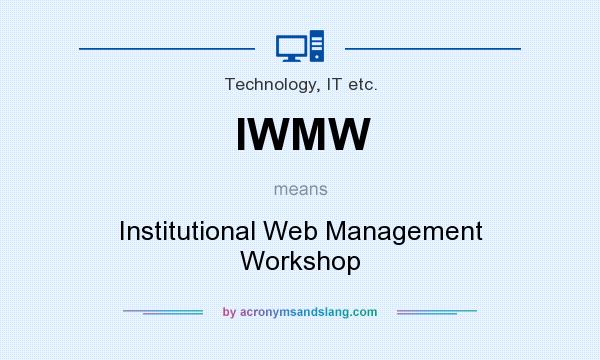 What does IWMW mean? It stands for Institutional Web Management Workshop