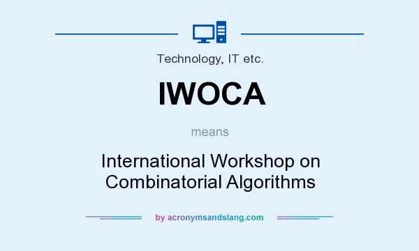 What does IWOCA mean? It stands for International Workshop on Combinatorial Algorithms