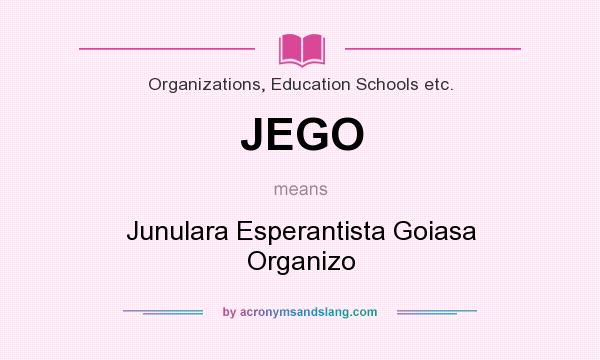 What does JEGO mean? It stands for Junulara Esperantista Goiasa Organizo