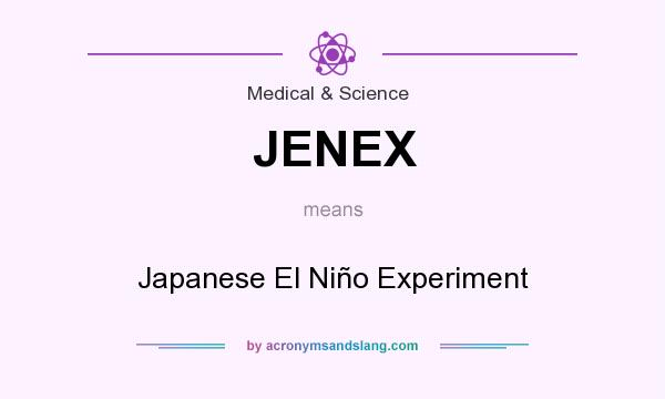 What does JENEX mean? It stands for Japanese El Niño Experiment