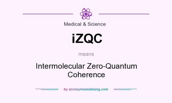 What does iZQC mean? It stands for Intermolecular Zero-Quantum Coherence