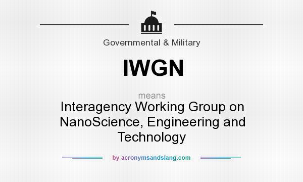 What does IWGN mean? It stands for Interagency Working Group on NanoScience, Engineering and Technology