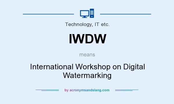 What does IWDW mean? It stands for International Workshop on Digital Watermarking