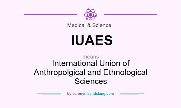 What does IUAES mean? It stands for International Union of Anthropolgical and Ethnological Sciences