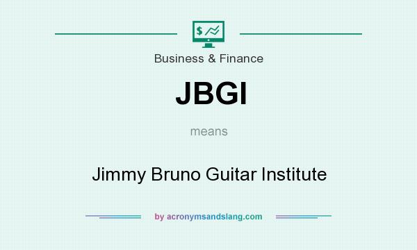 What does JBGI mean? It stands for Jimmy Bruno Guitar Institute