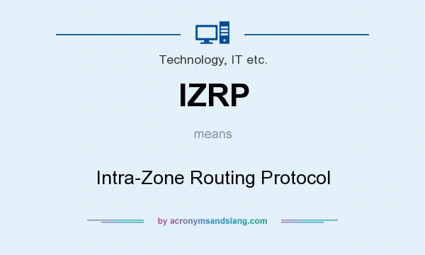 What does IZRP mean? It stands for Intra-Zone Routing Protocol