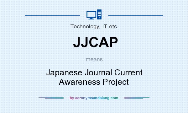 What does JJCAP mean? It stands for Japanese Journal Current Awareness Project
