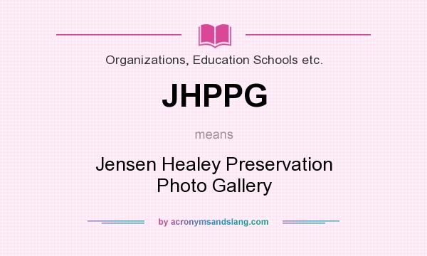 What does JHPPG mean? It stands for Jensen Healey Preservation Photo Gallery