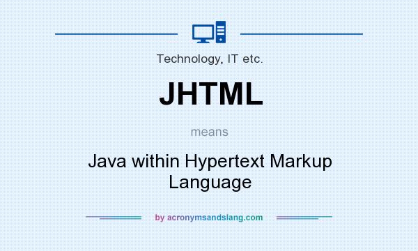 What does JHTML mean? It stands for Java within Hypertext Markup Language