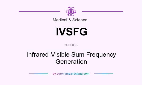 What does IVSFG mean? It stands for Infrared-Visible Sum Frequency Generation