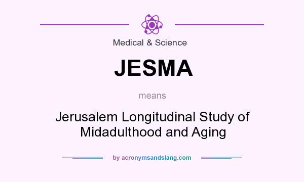 What does JESMA mean? It stands for Jerusalem Longitudinal Study of Midadulthood and Aging