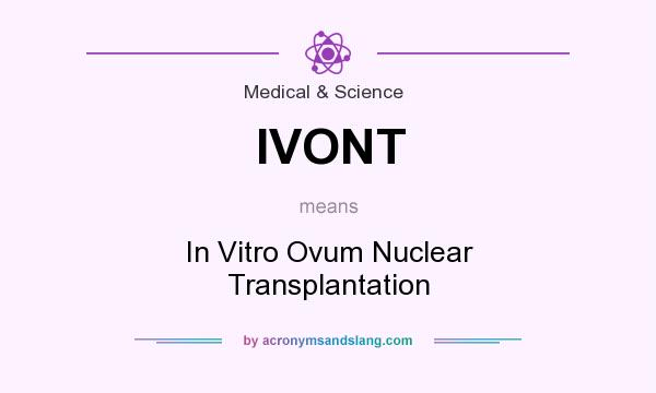 What does IVONT mean? It stands for In Vitro Ovum Nuclear Transplantation