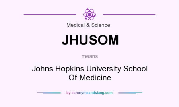 What does JHUSOM mean? It stands for Johns Hopkins University School Of Medicine