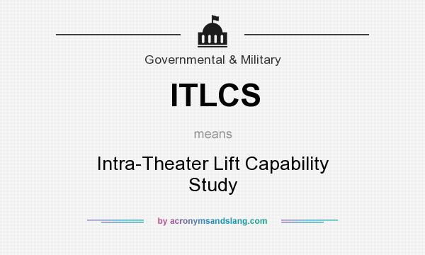 What does ITLCS mean? It stands for Intra-Theater Lift Capability Study