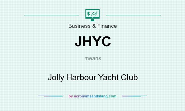 What does JHYC mean? It stands for Jolly Harbour Yacht Club