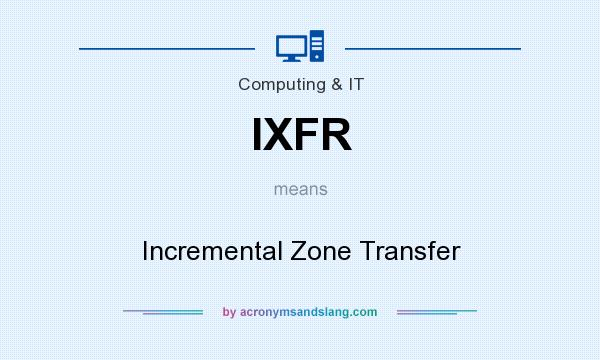 What does IXFR mean? It stands for Incremental Zone Transfer