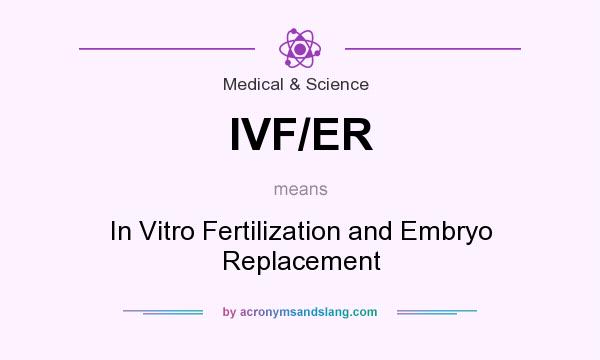 What does IVF/ER mean? It stands for In Vitro Fertilization and Embryo Replacement