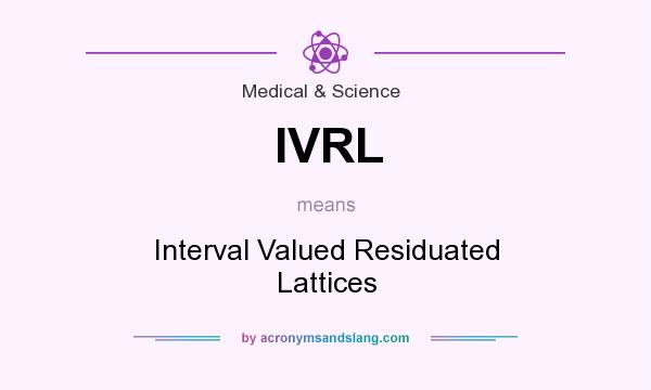 What does IVRL mean? It stands for Interval Valued Residuated Lattices