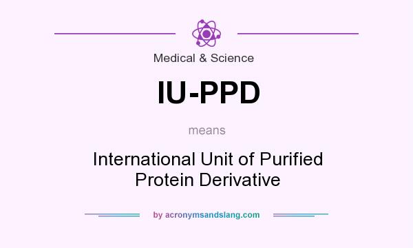 What does IU-PPD mean? It stands for International Unit of Purified Protein Derivative