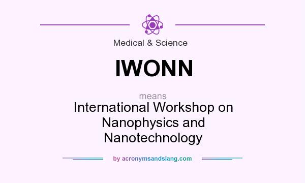 What does IWONN mean? It stands for International Workshop on Nanophysics and Nanotechnology