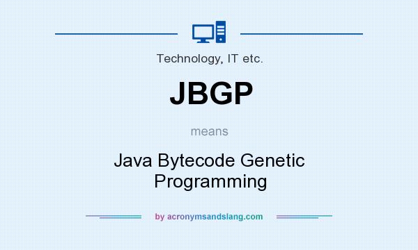 What does JBGP mean? It stands for Java Bytecode Genetic Programming