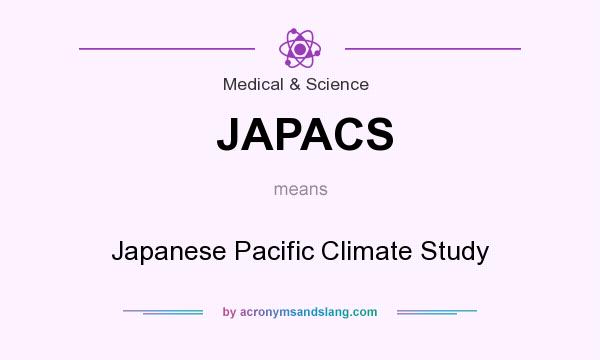 What does JAPACS mean? It stands for Japanese Pacific Climate Study