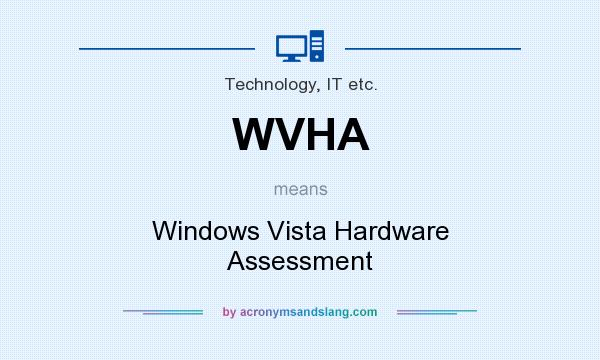 What does WVHA mean? It stands for Windows Vista Hardware Assessment