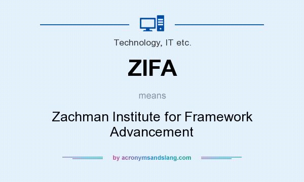 What does ZIFA mean? It stands for Zachman Institute for Framework Advancement