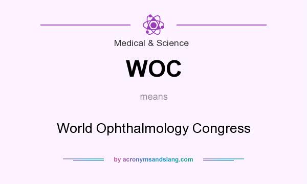 What does WOC mean? It stands for World Ophthalmology Congress