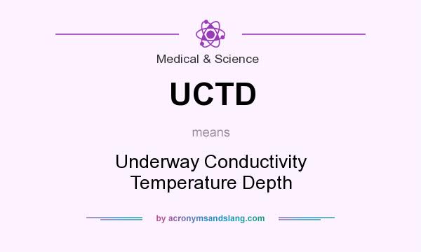 What does UCTD mean? It stands for Underway Conductivity Temperature Depth