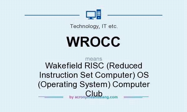 What does WROCC mean? It stands for Wakefield RISC (Reduced Instruction Set Computer) OS (Operating System) Computer Club