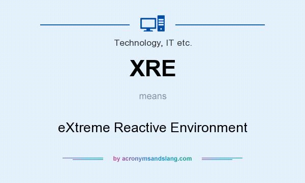 What does XRE mean? It stands for eXtreme Reactive Environment