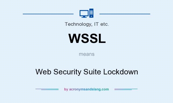 What does WSSL mean? It stands for Web Security Suite Lockdown