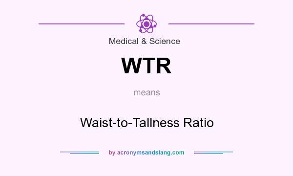 What does WTR mean? It stands for Waist-to-Tallness Ratio