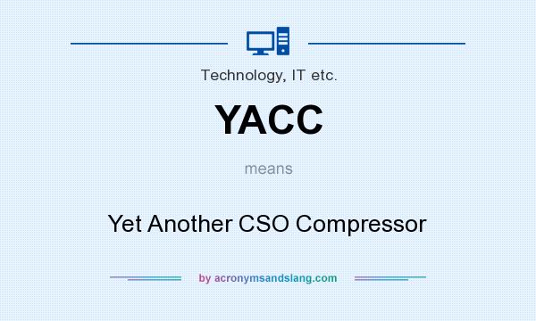What does YACC mean? It stands for Yet Another CSO Compressor
